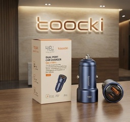 [D1351] راس شاحن سيارة 48 وات مخرجين معدن TOOCKI YF01