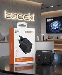 [D1353] راس شاحن مخرجين تايب سي فاست Toocki 40W GAN